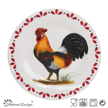 Chicken Ceramic Porcelain Round Plate